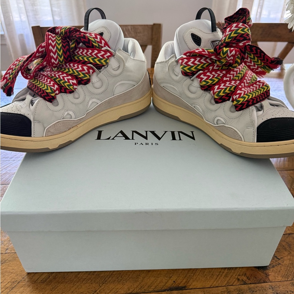 Lanvin White Skate Sneakers